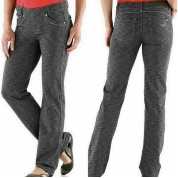 Kuhl Mova Straight Leg Charcoal Gray Heather Knit Stretch Low Rise Pant - Picture 14 of 14